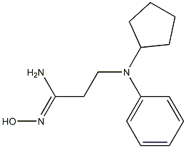 (1Z)-3-[cyclopentyl(phenyl)amino]-N'-hydroxypropanimidamide Structure