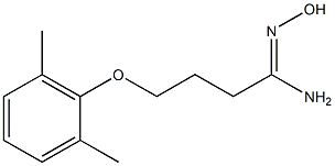 (1Z)-4-(2,6-dimethylphenoxy)-N'-hydroxybutanimidamide Struktur