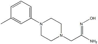 (1Z)-N'-hydroxy-2-[4-(3-methylphenyl)piperazin-1-yl]ethanimidamide Struktur