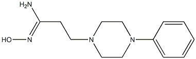 (1Z)-N'-hydroxy-3-(4-phenylpiperazin-1-yl)propanimidamide Struktur