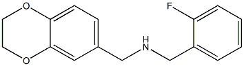 (2,3-dihydro-1,4-benzodioxin-6-ylmethyl)[(2-fluorophenyl)methyl]amine,,结构式