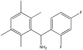 (2,4-difluorophenyl)(2,3,5,6-tetramethylphenyl)methanamine Structure