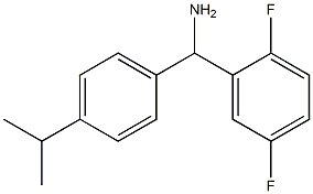 (2,5-difluorophenyl)[4-(propan-2-yl)phenyl]methanamine,,结构式