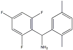 (2,5-dimethylphenyl)(2,4,6-trifluorophenyl)methanamine Structure