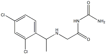 (2-{[1-(2,4-dichlorophenyl)ethyl]amino}acetyl)urea 化学構造式