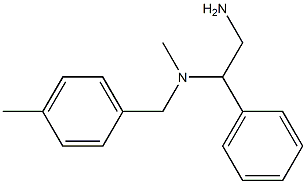 (2-amino-1-phenylethyl)(methyl)[(4-methylphenyl)methyl]amine Structure