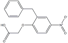 (2-benzyl-4-nitrophenoxy)acetic acid 结构式