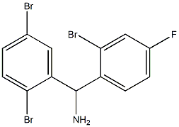 (2-bromo-4-fluorophenyl)(2,5-dibromophenyl)methanamine Structure