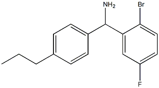 (2-bromo-5-fluorophenyl)(4-propylphenyl)methanamine Structure