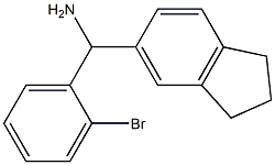 (2-bromophenyl)(2,3-dihydro-1H-inden-5-yl)methanamine Structure