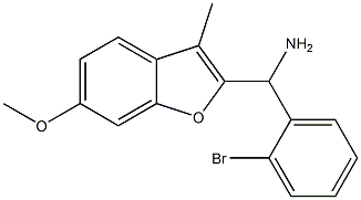 (2-bromophenyl)(6-methoxy-3-methyl-1-benzofuran-2-yl)methanamine,,结构式