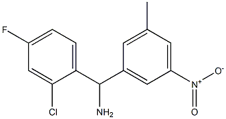 (2-chloro-4-fluorophenyl)(3-methyl-5-nitrophenyl)methanamine