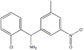 (2-chlorophenyl)(3-methyl-5-nitrophenyl)methanamine,,结构式