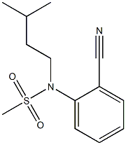 (2-cyanophenyl)-N-(3-methylbutyl)methanesulfonamide,,结构式