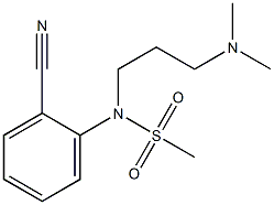 (2-cyanophenyl)-N-[3-(dimethylamino)propyl]methanesulfonamide Struktur