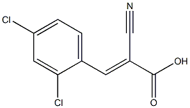 (2E)-2-cyano-3-(2,4-dichlorophenyl)acrylic acid Struktur