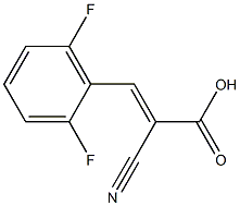 (2E)-2-cyano-3-(2,6-difluorophenyl)acrylic acid Struktur