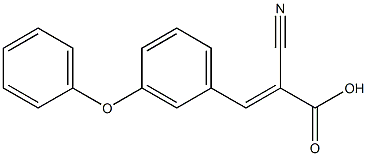 (2E)-2-cyano-3-(3-phenoxyphenyl)acrylic acid 化学構造式