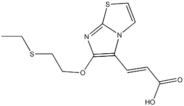 (2E)-3-{6-[2-(ethylthio)ethoxy]imidazo[2,1-b][1,3]thiazol-5-yl}acrylic acid Structure