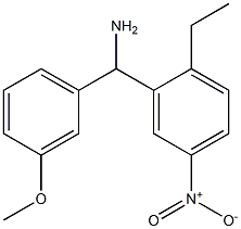 (2-ethyl-5-nitrophenyl)(3-methoxyphenyl)methanamine 化学構造式