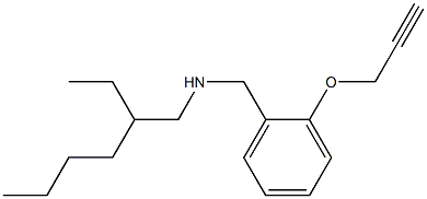 (2-ethylhexyl)({[2-(prop-2-yn-1-yloxy)phenyl]methyl})amine Structure