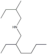 (2-ethylhexyl)(2-methylbutyl)amine Structure