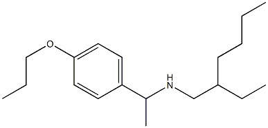 (2-ethylhexyl)[1-(4-propoxyphenyl)ethyl]amine,,结构式