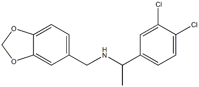 (2H-1,3-benzodioxol-5-ylmethyl)[1-(3,4-dichlorophenyl)ethyl]amine Structure