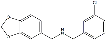 (2H-1,3-benzodioxol-5-ylmethyl)[1-(3-chlorophenyl)ethyl]amine Structure