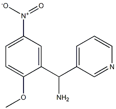 (2-methoxy-5-nitrophenyl)(pyridin-3-yl)methanamine Struktur