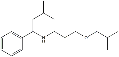 (3-methyl-1-phenylbutyl)[3-(2-methylpropoxy)propyl]amine,,结构式