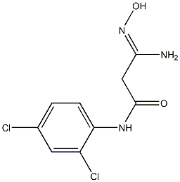 (3Z)-3-amino-N-(2,4-dichlorophenyl)-3-(hydroxyimino)propanamide Structure