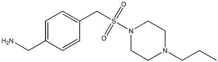 (4-{[(4-propylpiperazine-1-)sulfonyl]methyl}phenyl)methanamine,,结构式