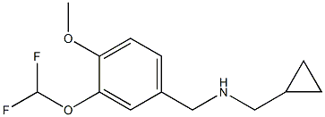 (cyclopropylmethyl)({[3-(difluoromethoxy)-4-methoxyphenyl]methyl})amine Structure