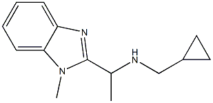 (cyclopropylmethyl)[1-(1-methyl-1H-1,3-benzodiazol-2-yl)ethyl]amine,,结构式