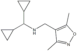 (dicyclopropylmethyl)[(3,5-dimethyl-1,2-oxazol-4-yl)methyl]amine,,结构式