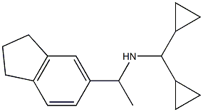 (dicyclopropylmethyl)[1-(2,3-dihydro-1H-inden-5-yl)ethyl]amine 结构式