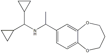 (dicyclopropylmethyl)[1-(3,4-dihydro-2H-1,5-benzodioxepin-7-yl)ethyl]amine 结构式