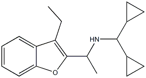 (dicyclopropylmethyl)[1-(3-ethyl-1-benzofuran-2-yl)ethyl]amine,,结构式