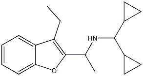 (dicyclopropylmethyl)[1-(3-ethyl-1-benzofuran-2-yl)ethyl]amine Structure