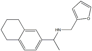 (furan-2-ylmethyl)[1-(5,6,7,8-tetrahydronaphthalen-2-yl)ethyl]amine Struktur