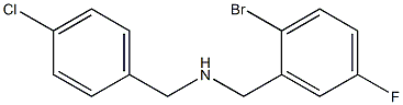 [(2-bromo-5-fluorophenyl)methyl][(4-chlorophenyl)methyl]amine Structure