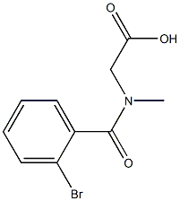 [(2-bromobenzoyl)(methyl)amino]acetic acid 化学構造式