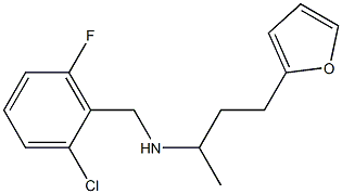 [(2-chloro-6-fluorophenyl)methyl][4-(furan-2-yl)butan-2-yl]amine,,结构式