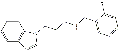 [(2-fluorophenyl)methyl][3-(1H-indol-1-yl)propyl]amine Struktur
