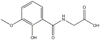 [(2-hydroxy-3-methoxybenzoyl)amino]acetic acid Structure