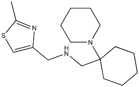 [(2-methyl-1,3-thiazol-4-yl)methyl]({[1-(piperidin-1-yl)cyclohexyl]methyl})amine 结构式