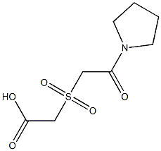 [(2-oxo-2-pyrrolidin-1-ylethyl)sulfonyl]acetic acid Struktur