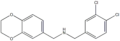 [(3,4-dichlorophenyl)methyl](2,3-dihydro-1,4-benzodioxin-6-ylmethyl)amine,,结构式