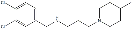 [(3,4-dichlorophenyl)methyl][3-(4-methylpiperidin-1-yl)propyl]amine 结构式